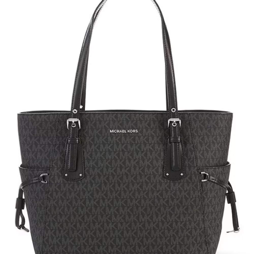 Michael Kors black Monogram Tote Bag